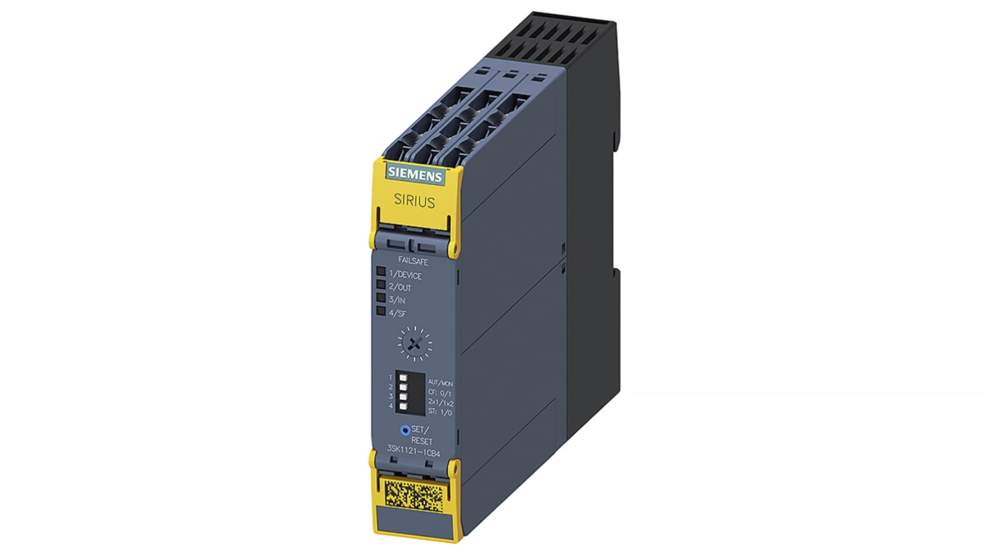 Siemens 3SK1 Time Delay Safety Relay, 24V dc, Single Channel, 4 Safety Contacts