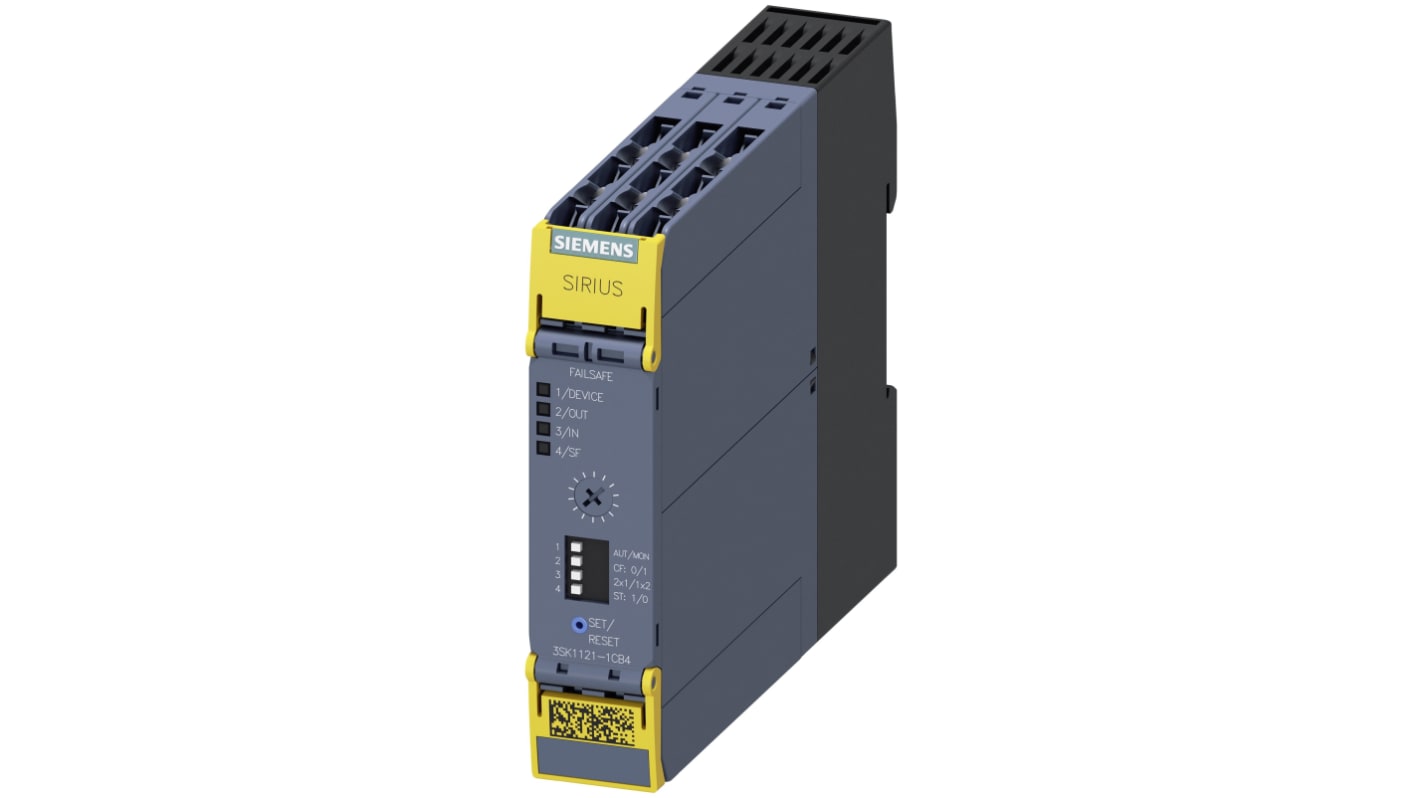 Siemens 3SK1 Time Delay Safety Relay, 24V dc, Single Channel, 4 Safety Contacts