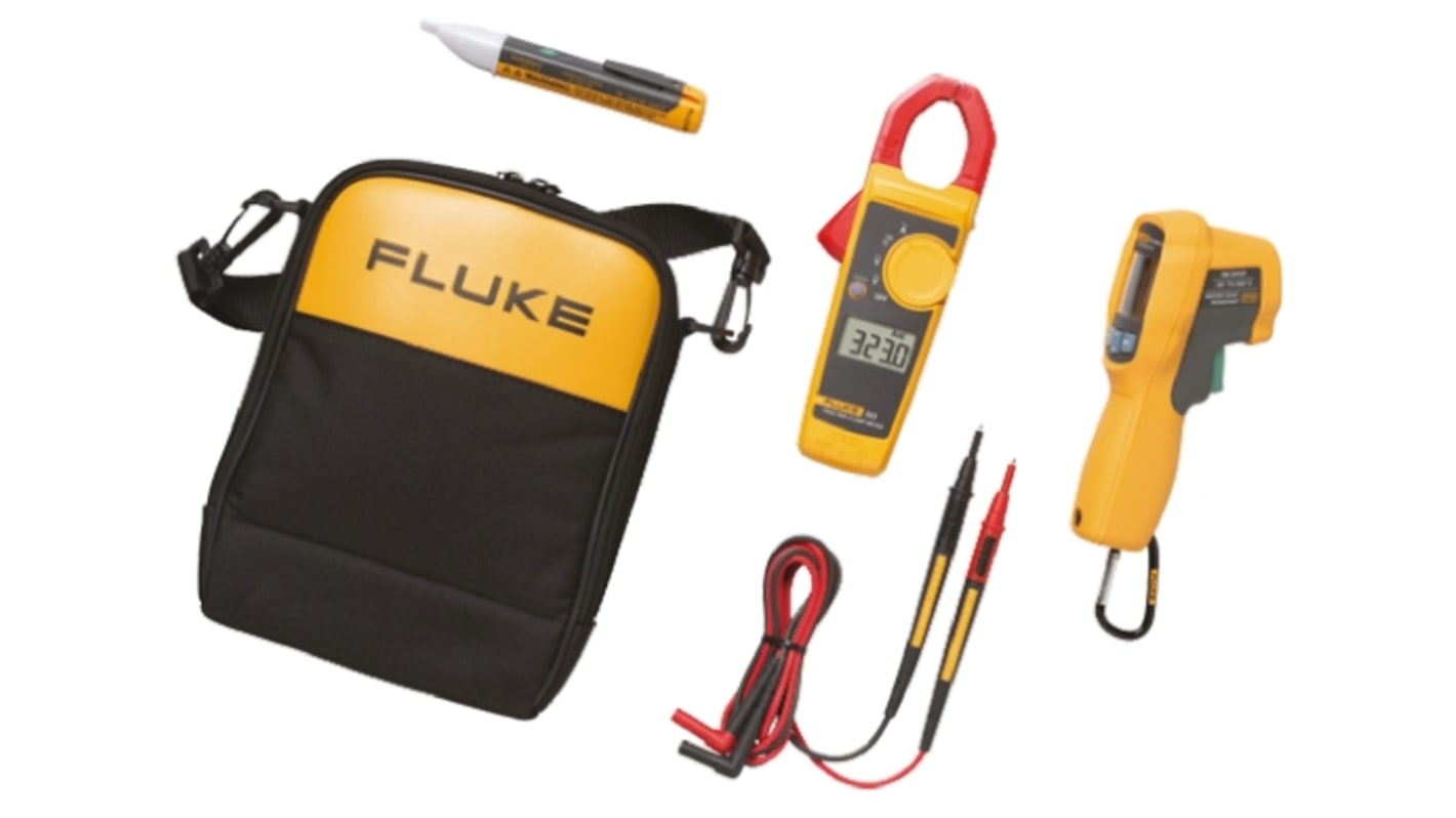 Fluke 62MAX+ Thermometer Kit, -30°C Min, ±3 °C Accuracy, °C and °F Measurements With RS Calibration