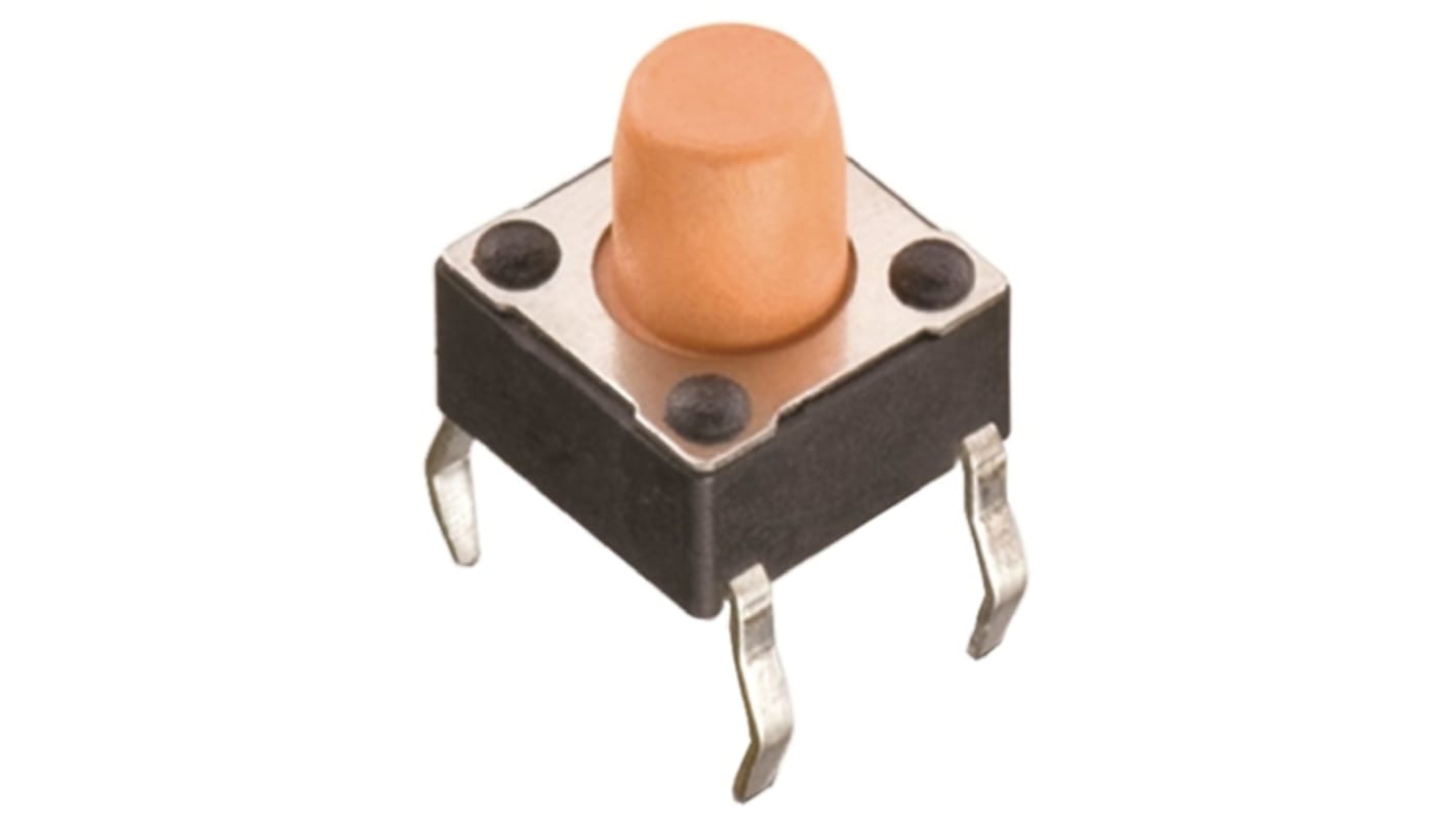 Würth Elektronik Taster SPST, Lötanschluss 50 mA @ 12 V dc Tastend 1.6mm Taster Rosa, 6.2 x 6.5mm B. 6.2mm L. 6.5mm