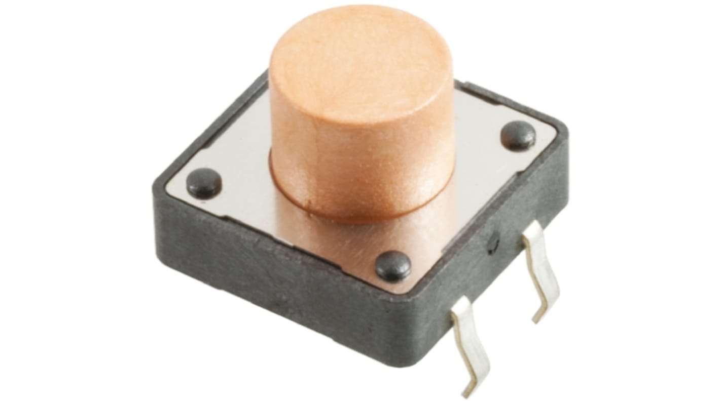 Wurth Elektronik Pink Button Tactile Switch, SPST 50 mA @ 12 V dc 5mm Through Hole