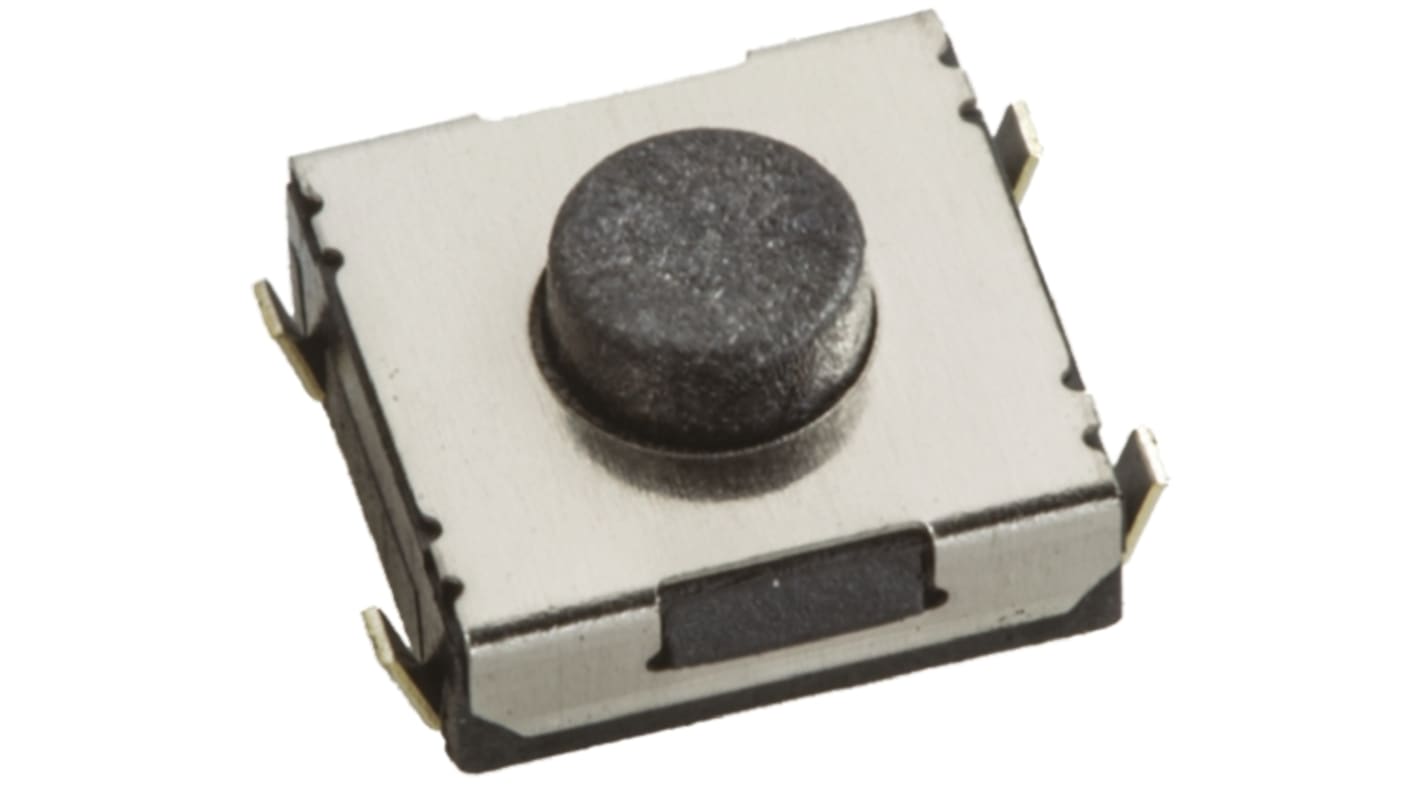 Wurth Elektronik Black Tactile Switch, SPST 50 mA @ 12 V dc 1.1mm Surface Mount