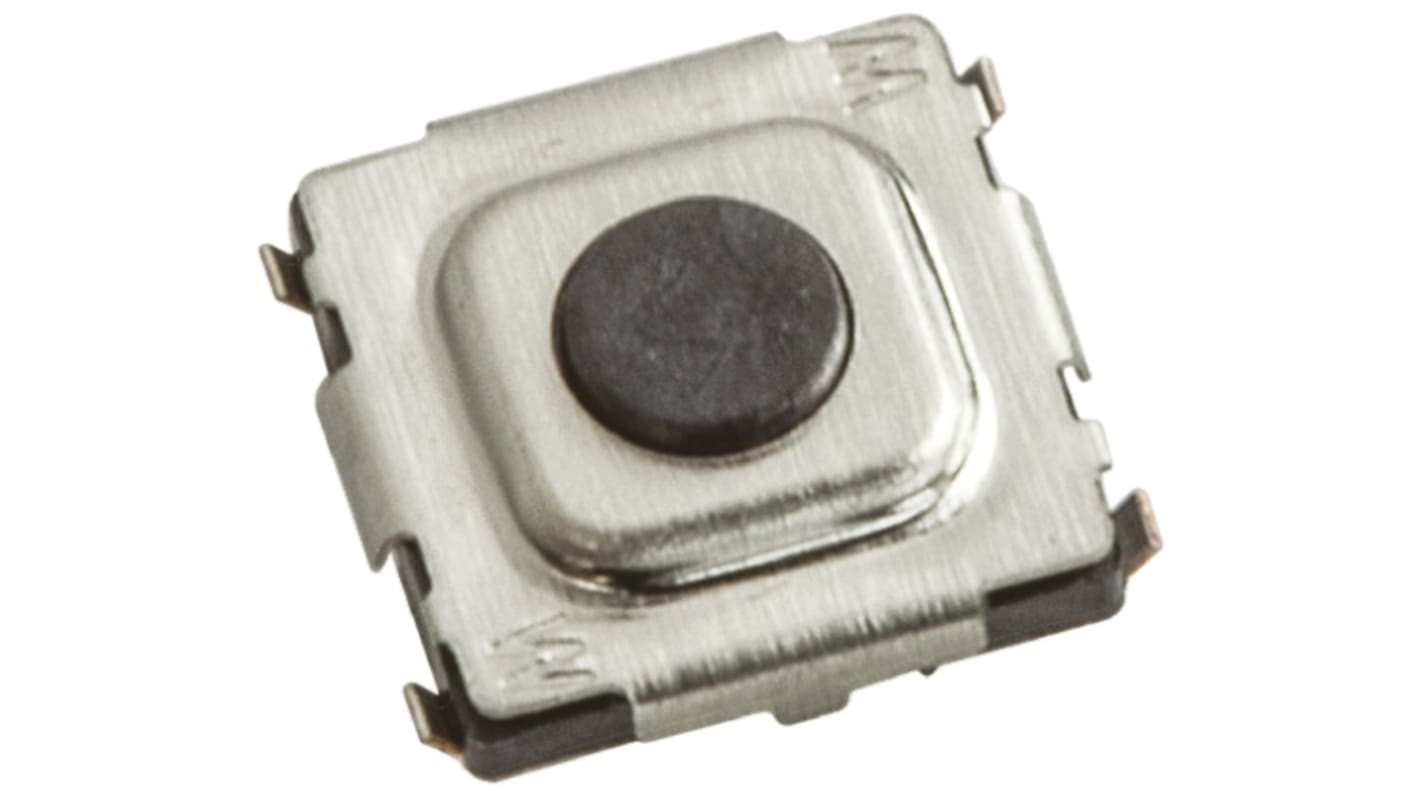Würth Elektronik Taster SPST, Lötanschluss 20 mA Tastend 0.3mm Taster Schwarz, 5 x 5 x 1.5mm B. 5mm L. 5mm