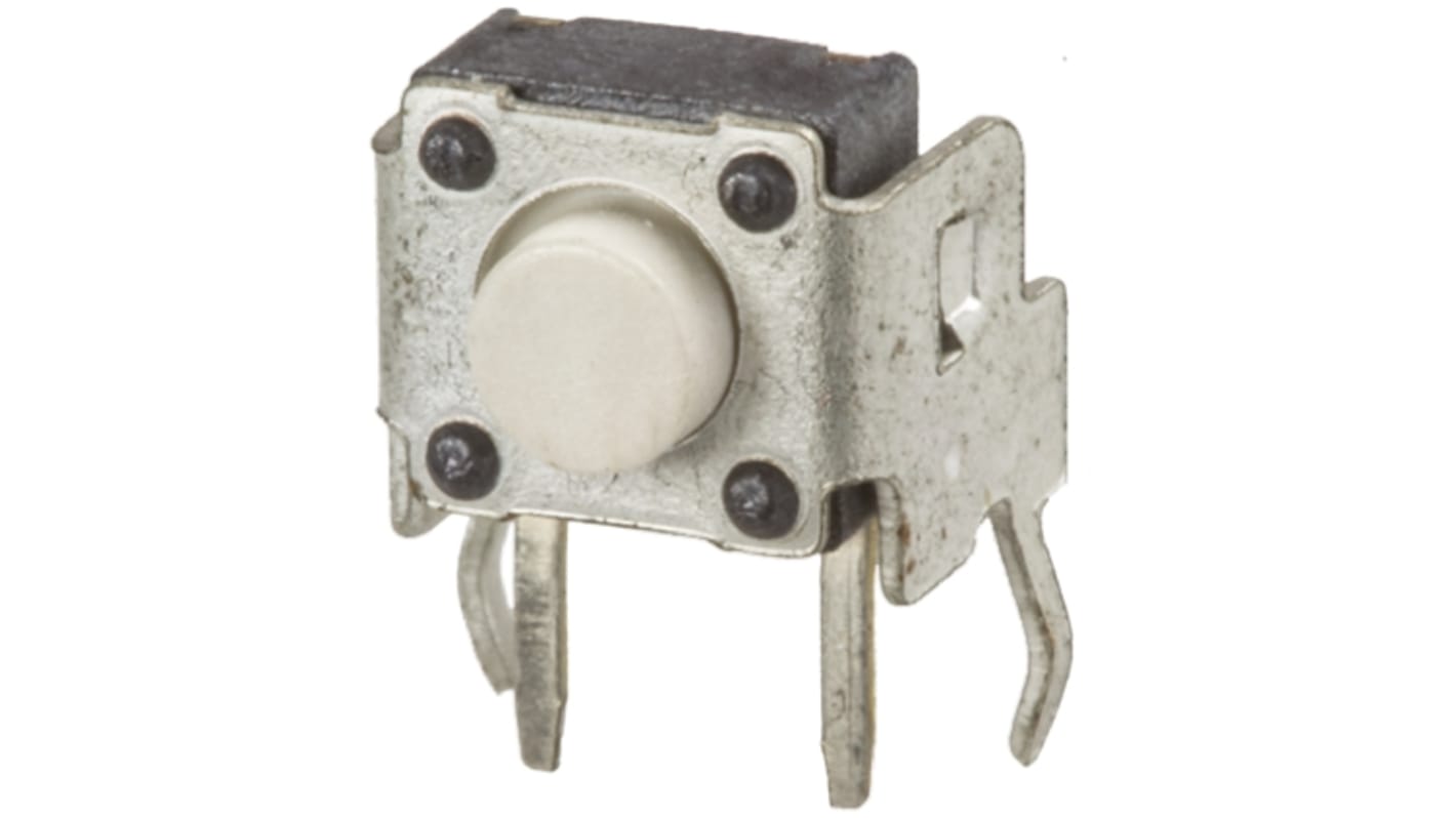 Wurth Elektronik White Tactile Switch, SPST 50 mA @ 12 V dc 1.3mm Through Hole