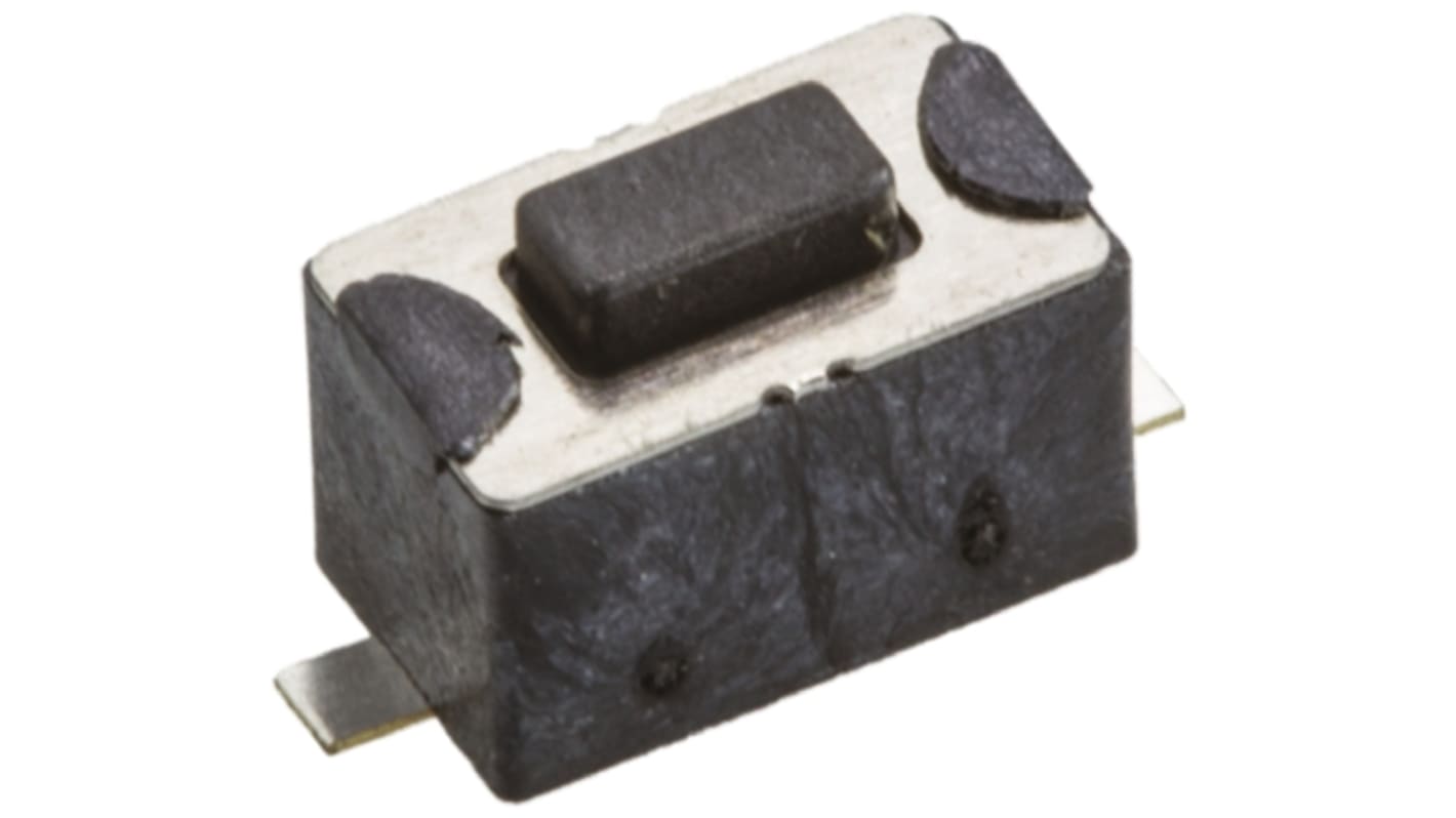 Wurth Elektronik Black Tactile Switch, SPST 50 mA @ 12 V dc 1.5mm Surface Mount