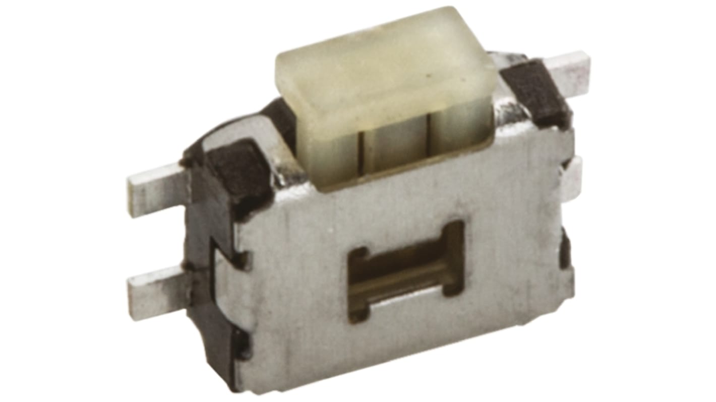 Würth Elektronik Taster SPST, Lötanschluss 50 mA @ 12 V dc Tastend 2.6mm Taster Weiß, 4.5 x 4.7mm B. 4.5mm L. 4.7mm