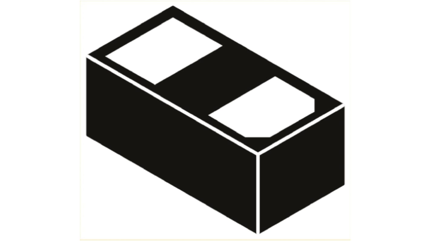 onsemi ESD5484FCT5G, Dual-Element Bi-Directional TVS Diode, 0.3W, 2-Pin WLCSP