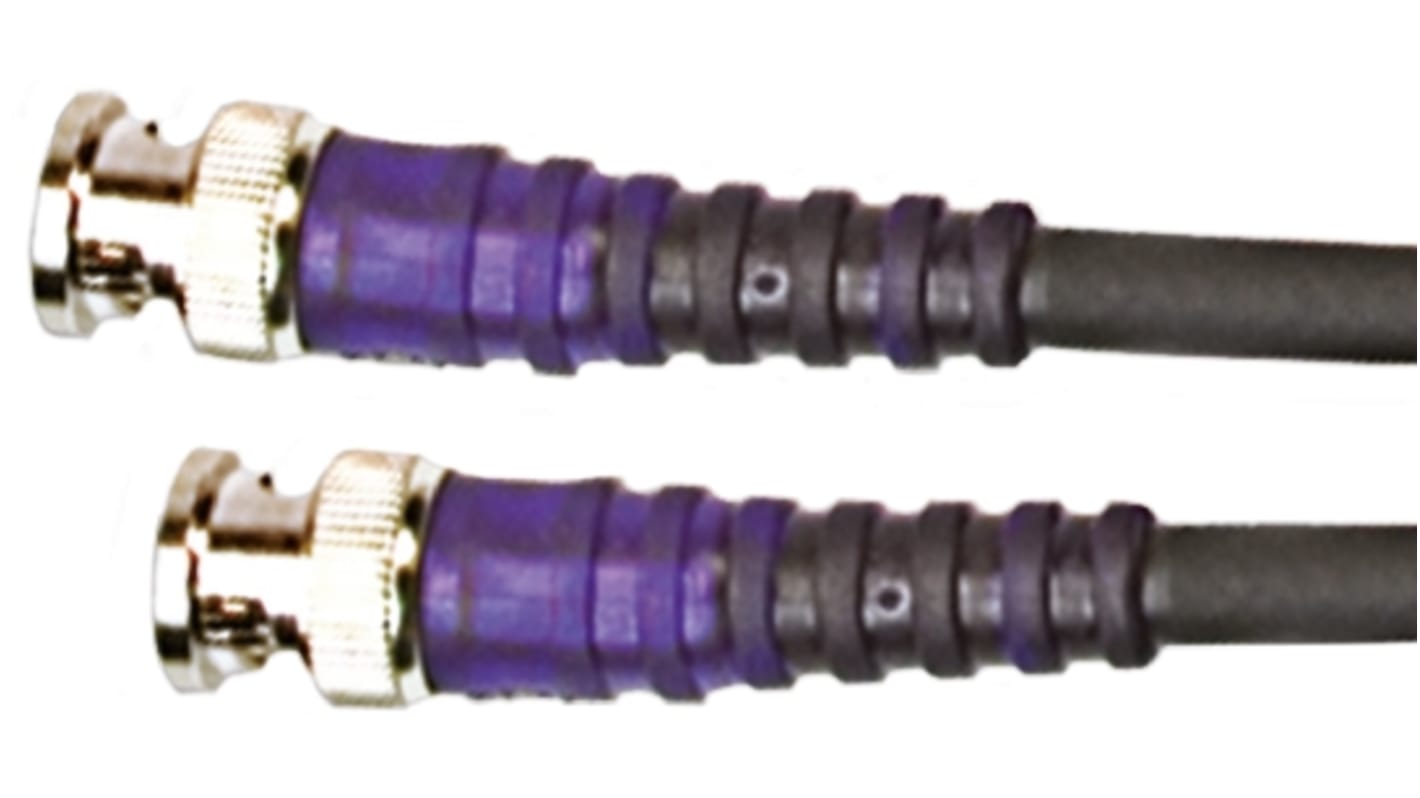 Van Damme Male BNC to Male BNC, 1m, RG6/U Coaxial, Terminated75 Ω