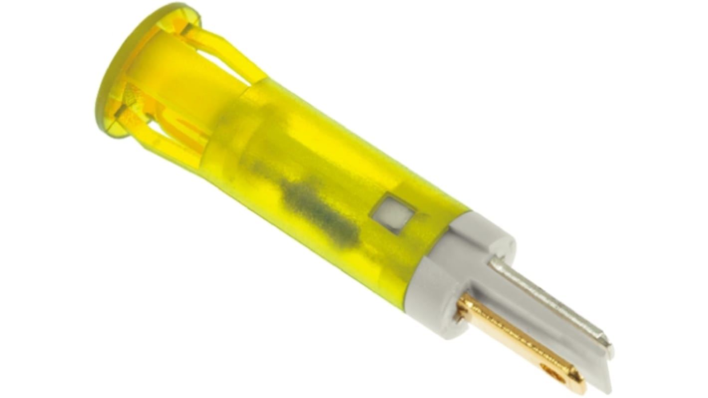 Indicatore da pannello APEM Giallo  a LED, 110V ca, foro da 8mm