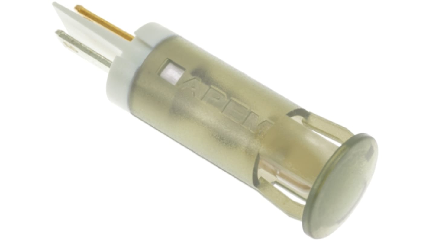 Indicatore da pannello APEM Bianco  a LED, 12V cc, foro da 10mm