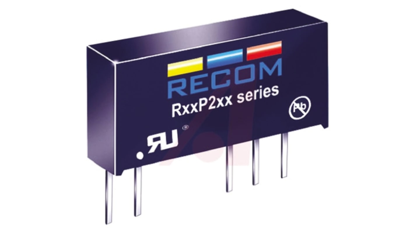 Recom R12P DC-DC Converter, -9V dc/ -111mA Output, 10.8 → 13.2 V dc Input, 2W, Through Hole, +90°C Max Temp