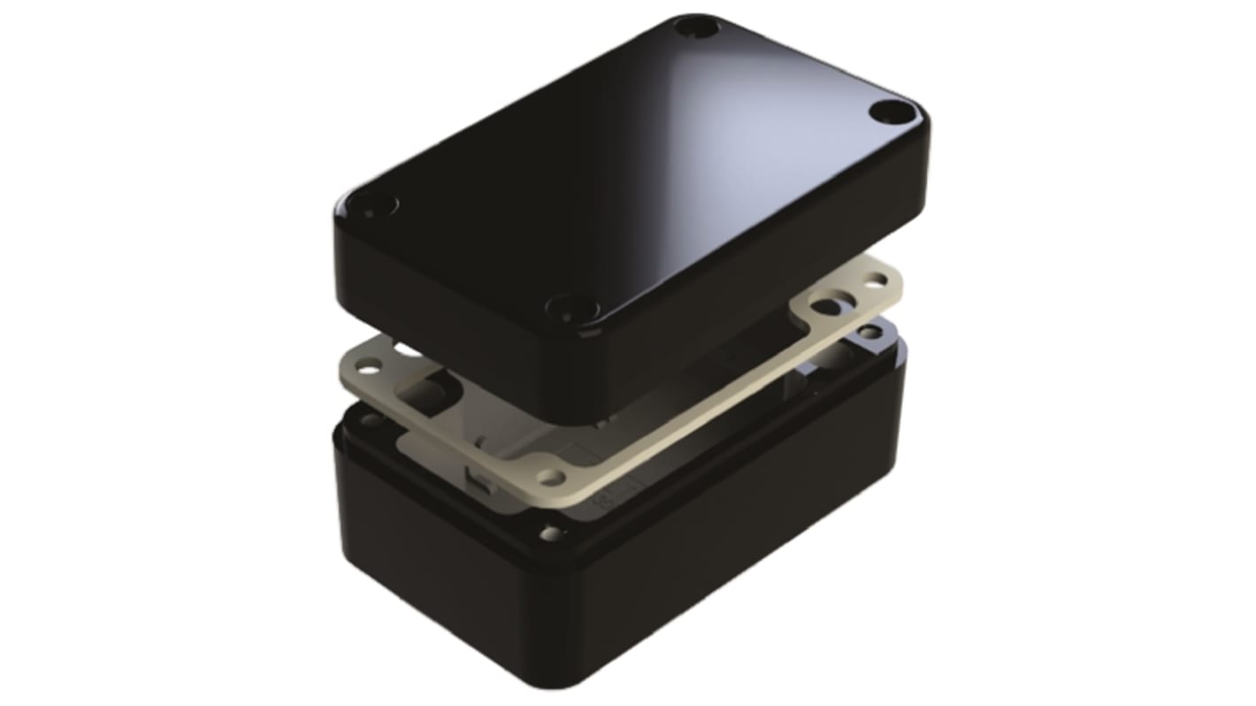 Deltron 486 Series Black Aluminium Enclosure, IP66, 130 x 80 x 60mm