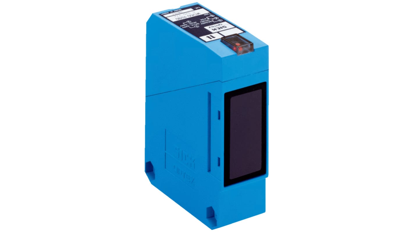 Rs-Online Sensore fotoelettrico Rettangolare SICK a soppressione di sfondo rilevamento 5 mm → 1 7 m. uscita Relè