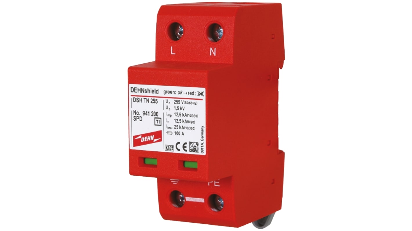 Dehn DSH, 255 V ac 12.5kA, Lynafleder