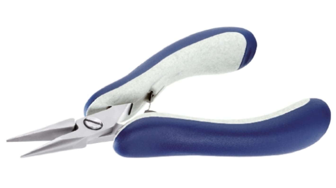 ideal-tek 25.E Elektronikzange, Flachzange / Backen 10mm, gebogen 145 mm ESD
