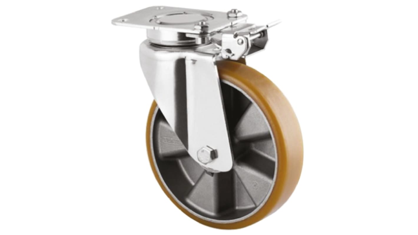 Tente Braked Swivel Castor Wheel, 600kg Capacity, 160mm Wheel