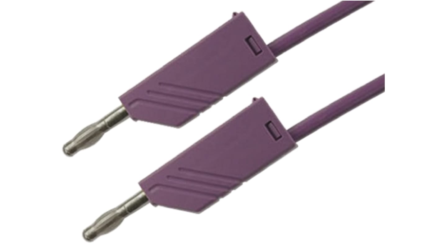 Hirschmann Test & Measurement, 32A, 30 V ac, 60V dc, Violet, 1m Lead Length