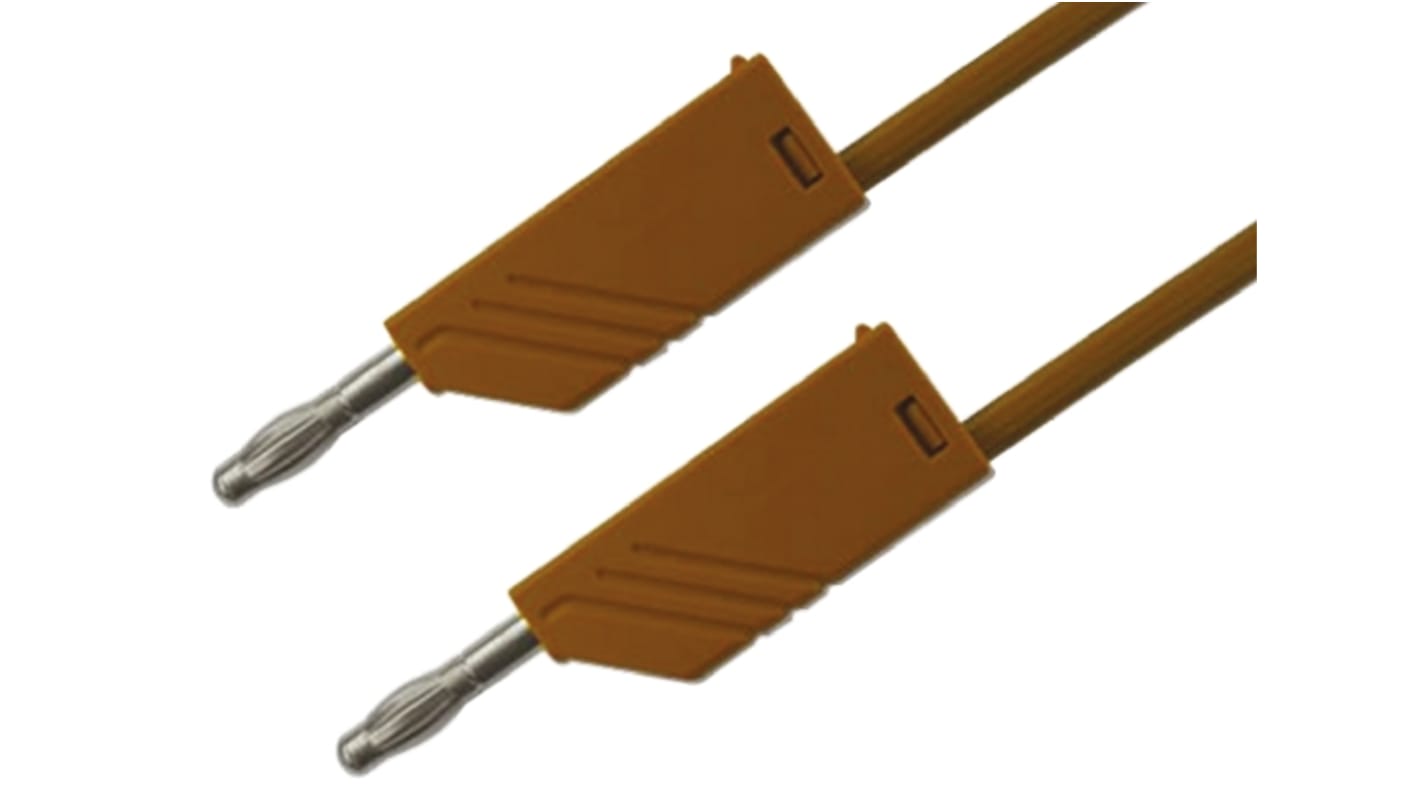 Hirschmann Test & Measurement, 32A, 30 V ac, 60V dc, Brown, 2m Lead Length