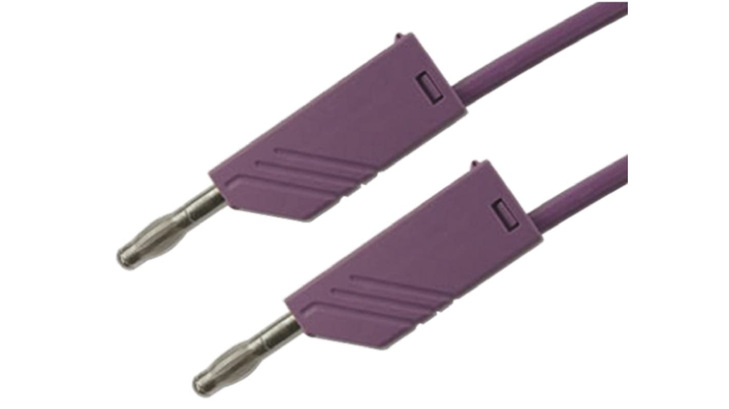Hirschmann Test & Measurement, 32A, 30 V ac, 60V dc, Violet, 2m Lead Length