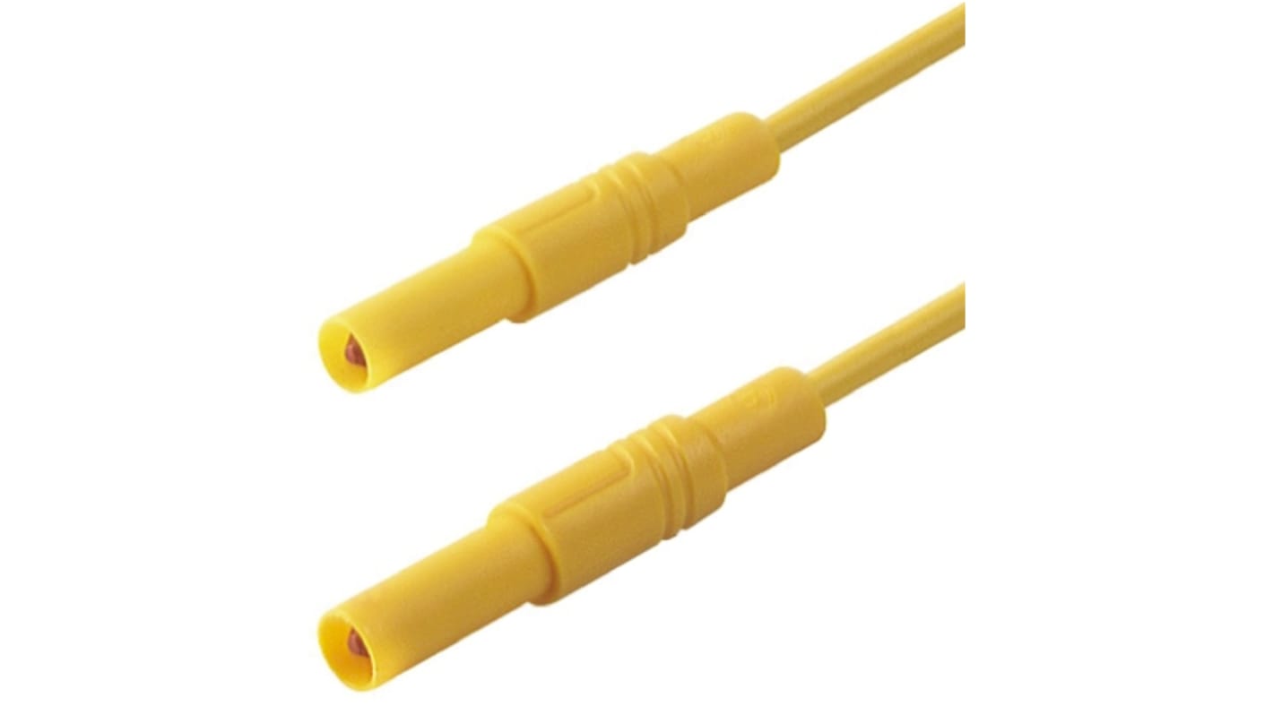 Hirschmann Test & Measurement, 32A, 1000V ac/dc, Yellow, 1m Lead Length
