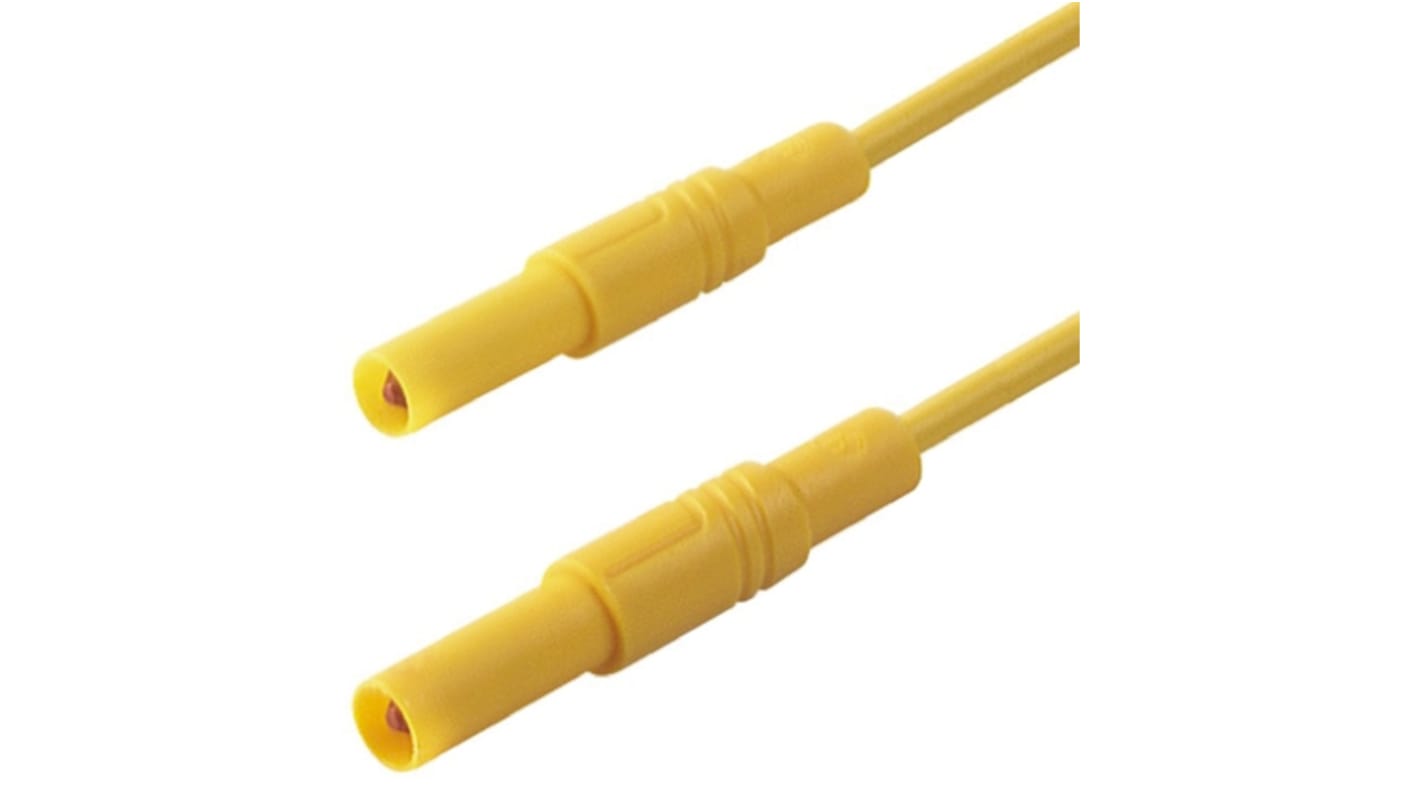 Hirschmann Test & Measurement, 32A, 1000V ac/dc, Yellow, 2m Lead Length