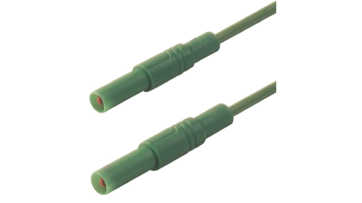 Hirschmann Test & Measurement, 32A, 1000V ac/dc, Green, 2m Lead Length