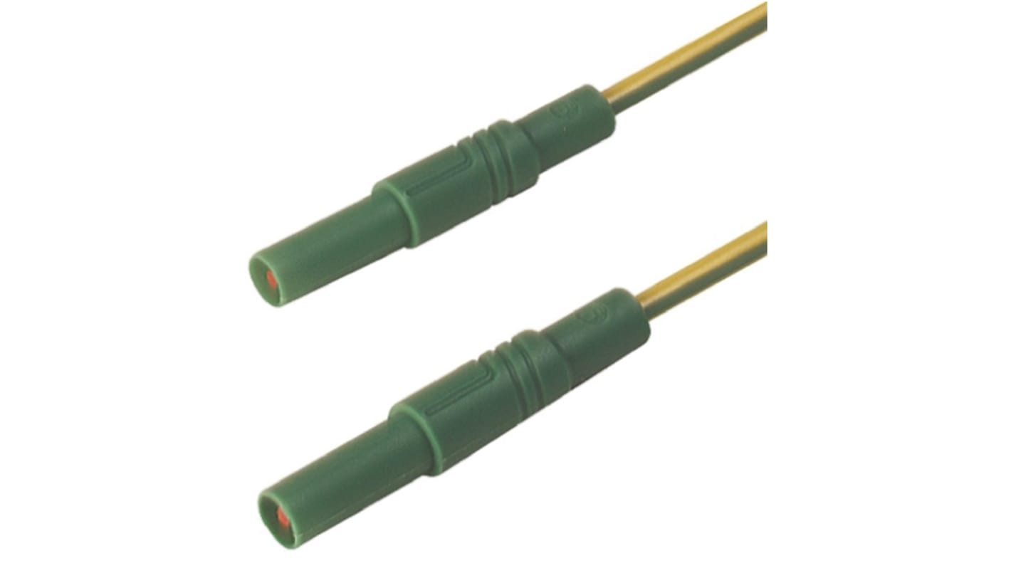 Hirschmann Test & Measurement, 32A, 1000V ac/dc, Green, Yellow, 2m Lead Length