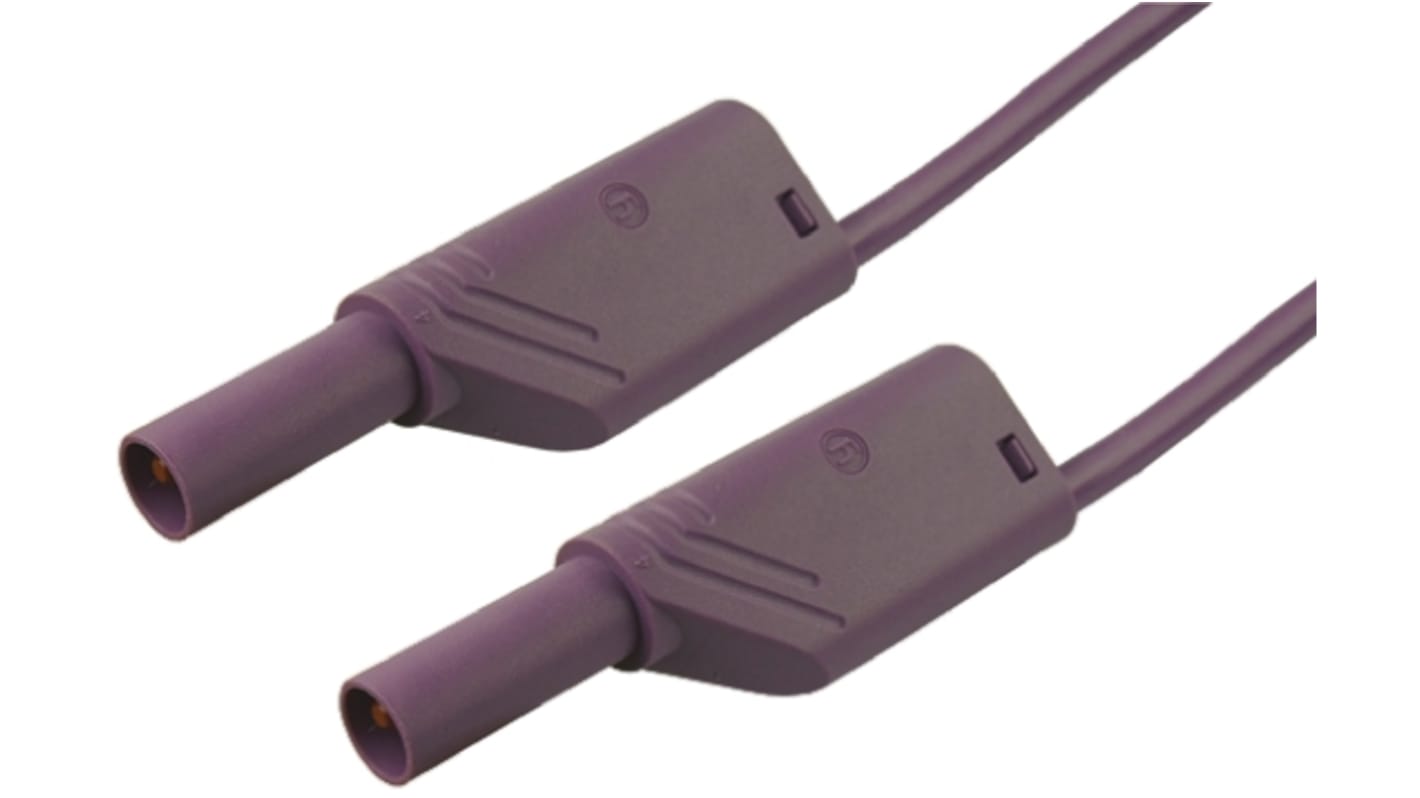 Hirschmann Test & Measurement, 32A, 1000V ac/dc, Violet, 500mm Lead Length