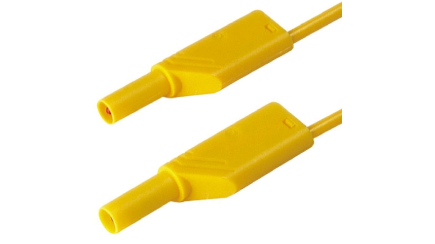 Hirschmann Test & Measurement, 32A, 1000V ac/dc, Yellow, 2m Lead Length