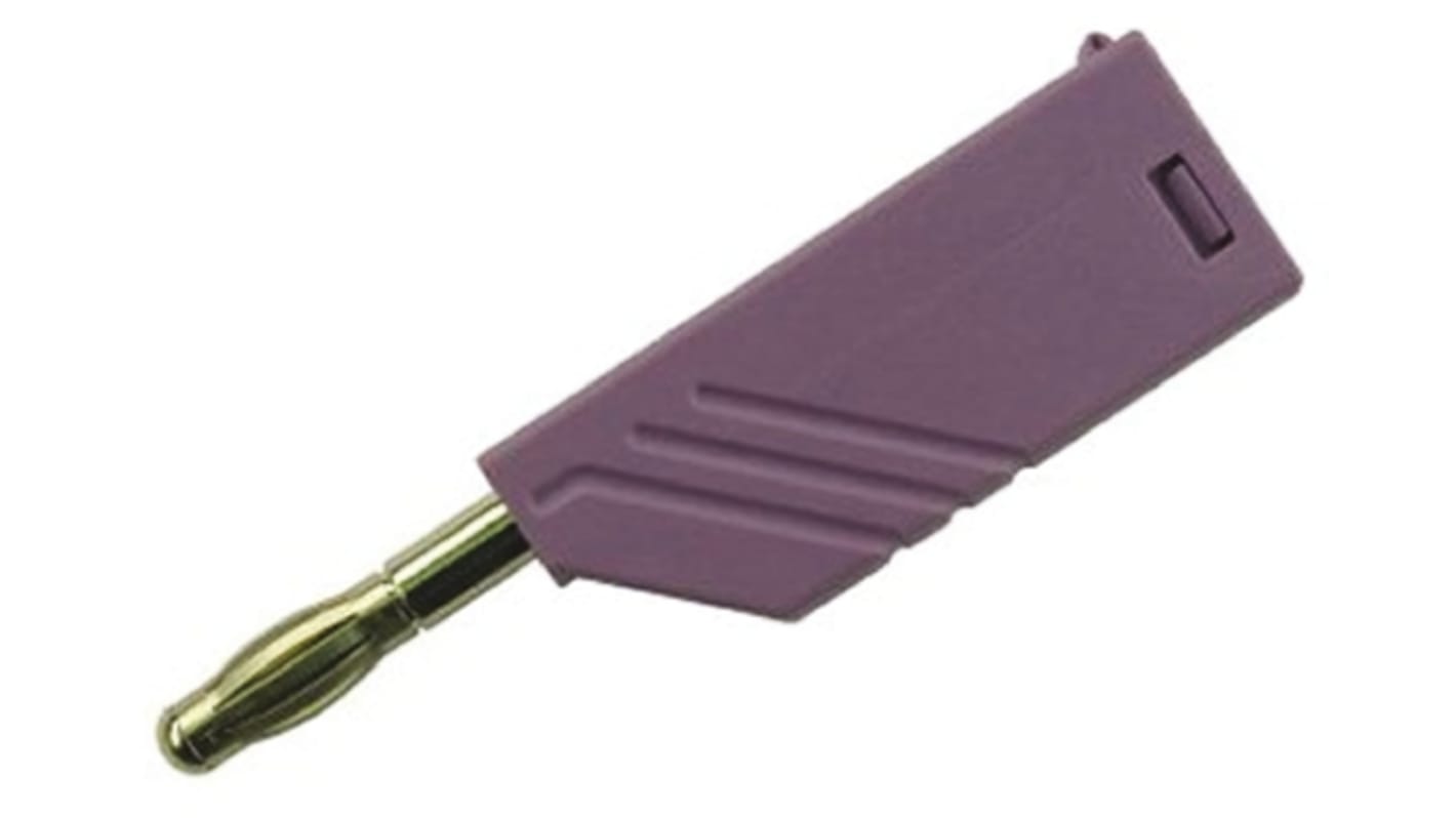 Hirschmann 4 mm Bananenstecker Violett, Kontakt vernickelt, 30 V ac, 60V dc / 24A, Schraubanschluss