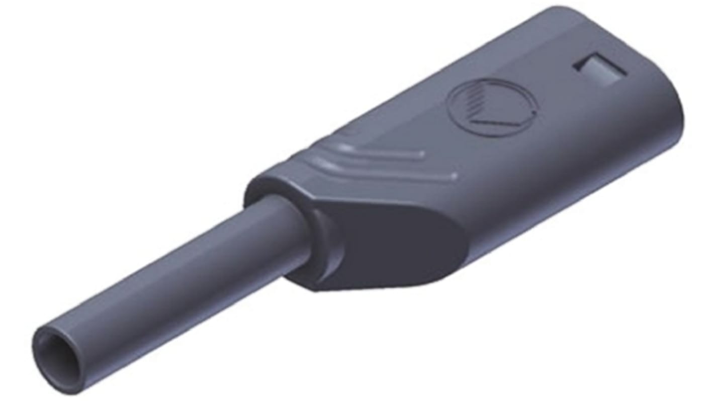Hirschmann Test & Measurement Grey Male Banana Plug, 2mm Connector, Solder Termination, 10A, 1000V ac/dc, Gold Plating