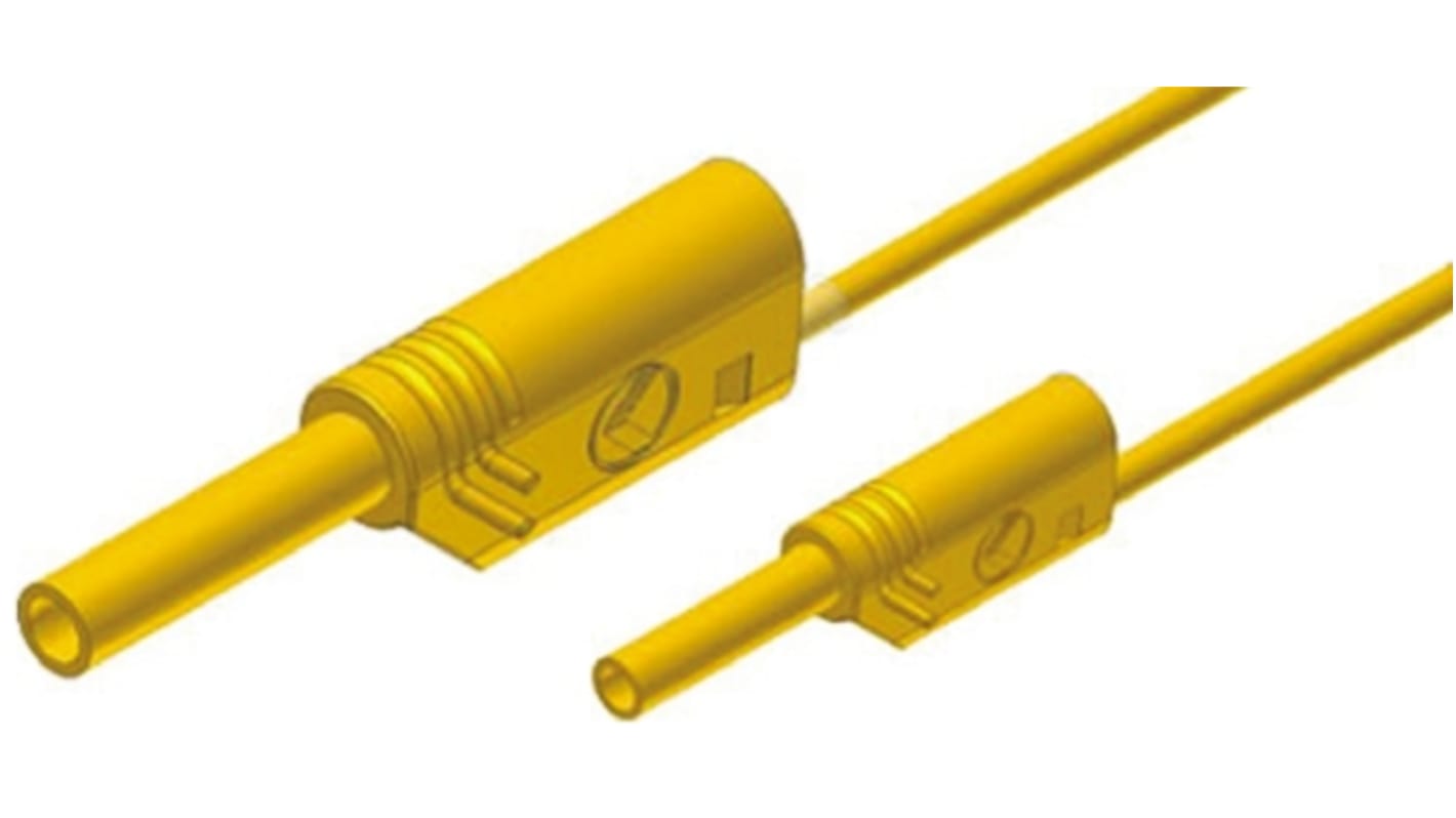 Hirschmann Test & Measurement, 10A, 1000V ac/dc, Yellow, 1m Lead Length