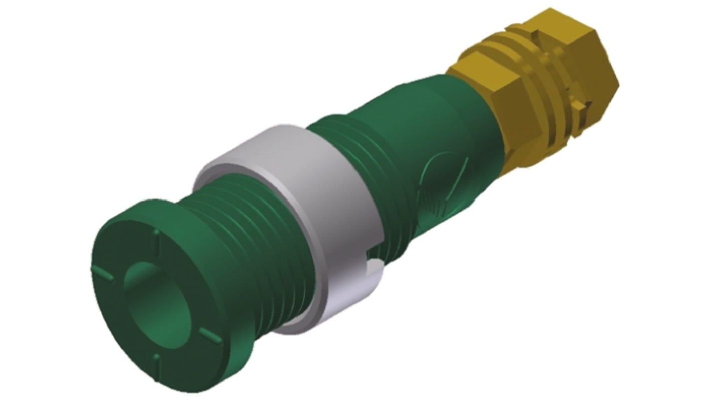 Fiche banane femelle 2mm Hirschmann Test & Measurement Vert Femelle 10A 1000V c.a. / V c.c.