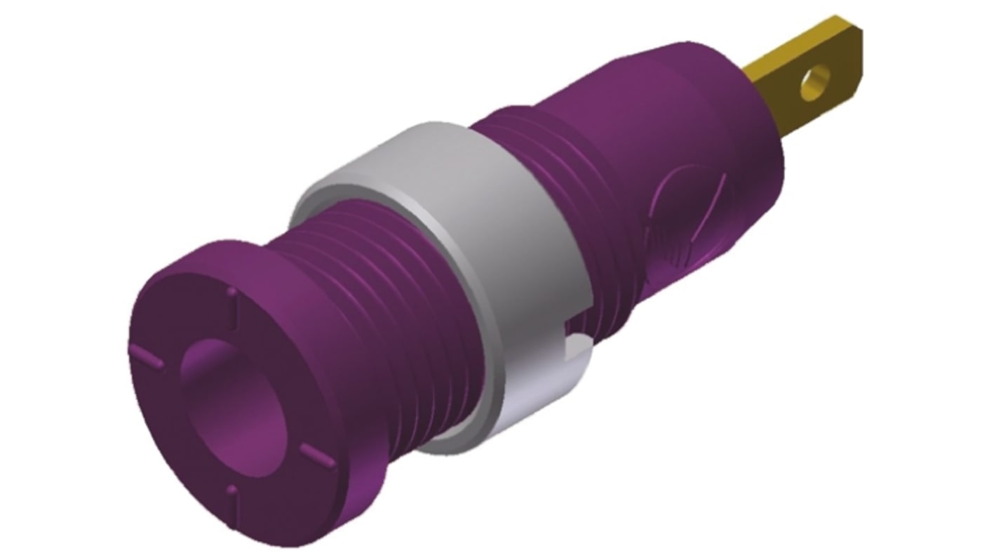 Fiche banane femelle 2mm Hirschmann Test & Measurement Violet Femelle 10A 1000V c.a. / V c.c.