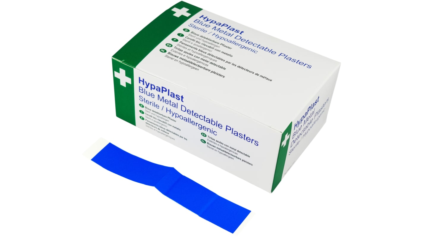 RS PRO Blue First Aid Bandages Plaster, 40 Per Package
