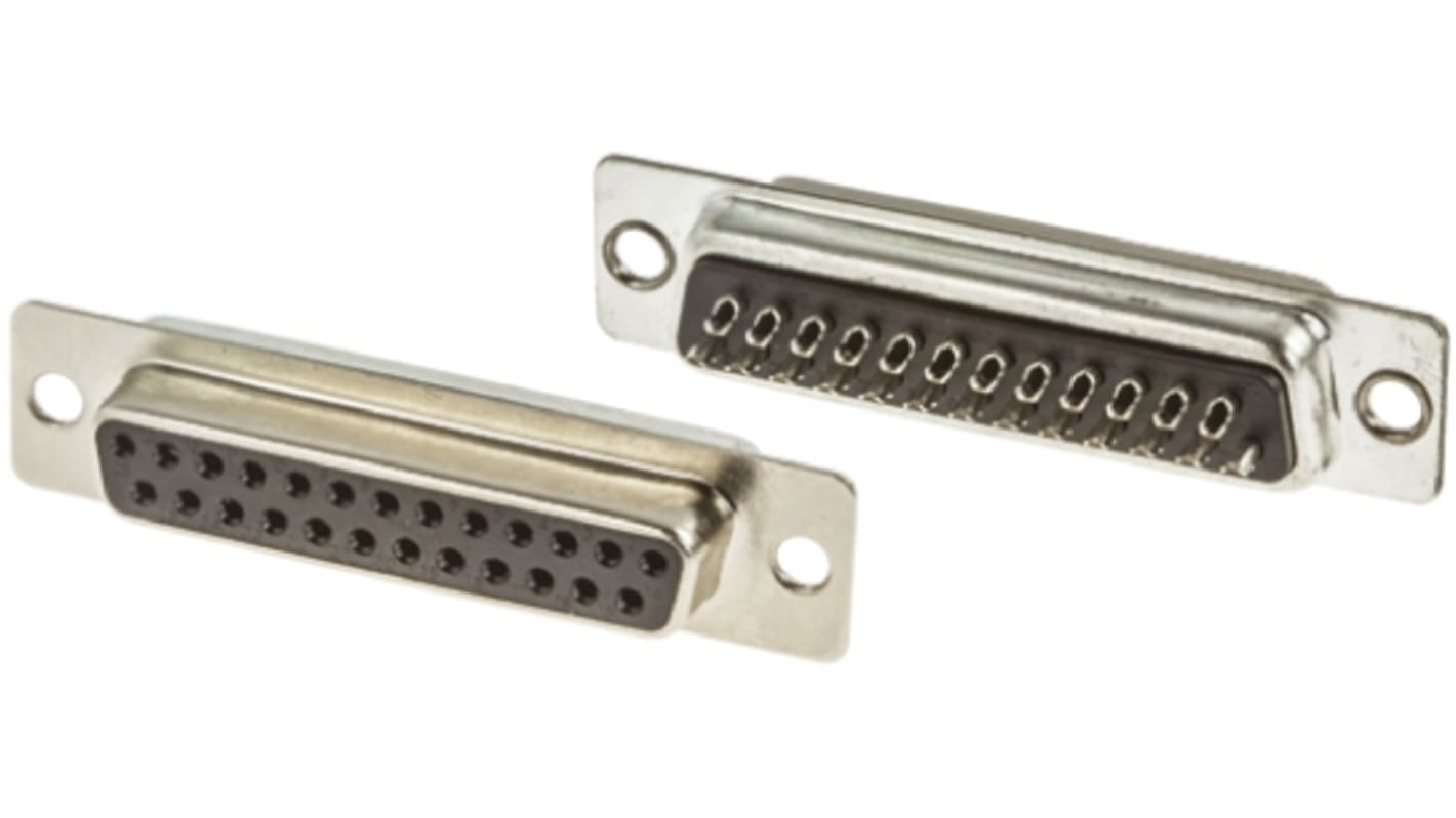 MH Connectors DB37针标准D-Sub母座, 直向, 电缆安装, 焊接端接, 5.0A, MHDM系列
