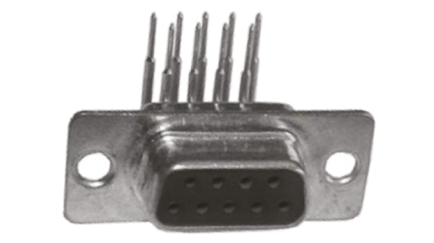 MH Connectors MHDD-M 9 Way Right Angle Through Hole D-sub Connector Socket, 2.77mm Pitch