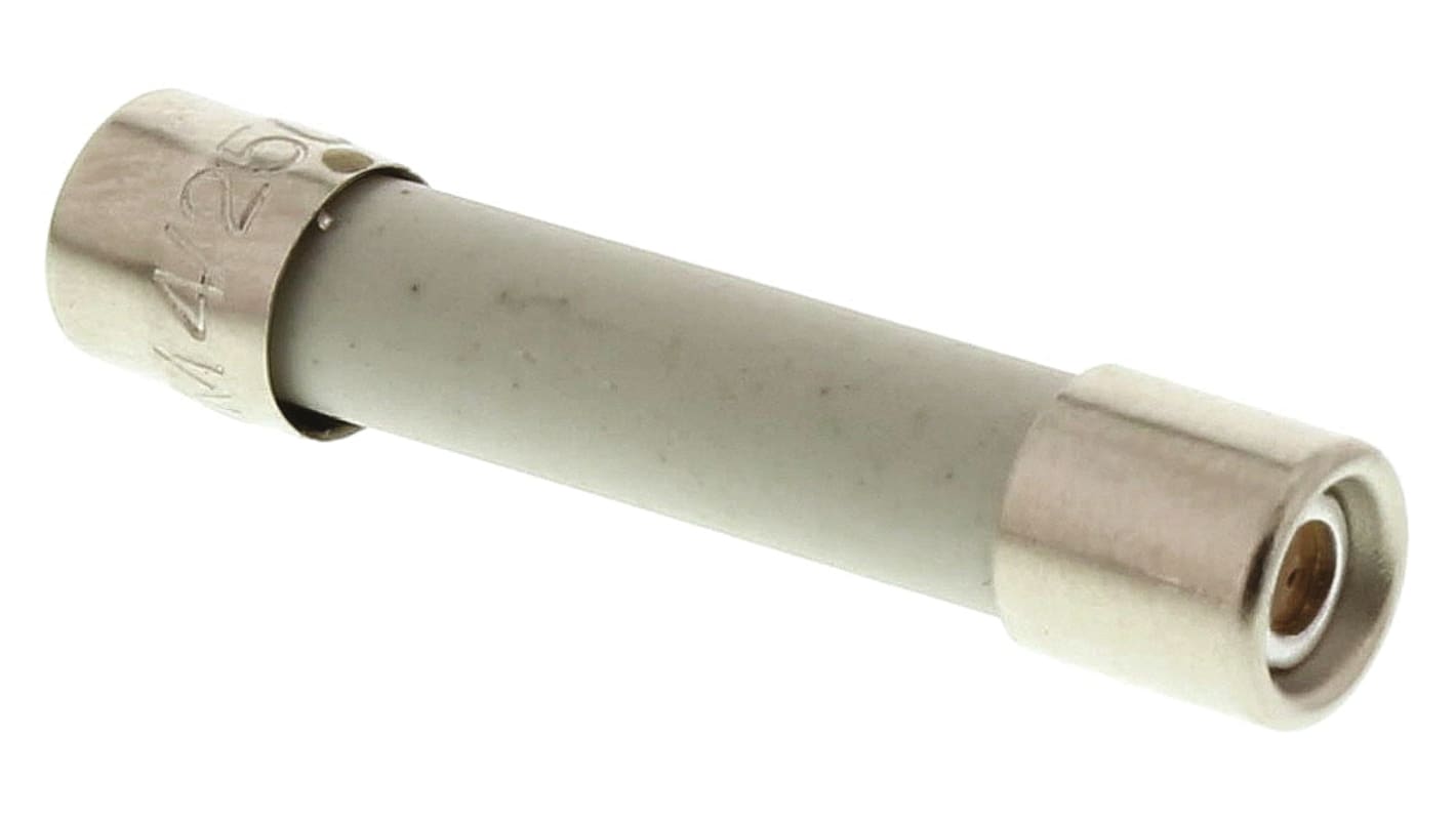 Littelfuse 6.3A M Ceramic Cartridge Fuse, 5.2 x 25mm
