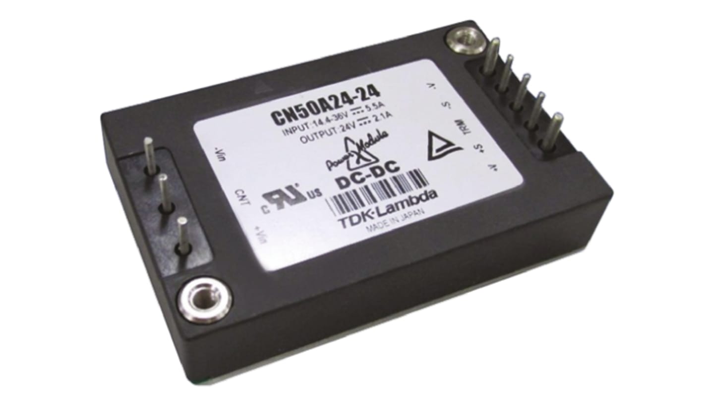 TDK DC/DC-Wandler 50.4W 24 V dc IN, 24V dc OUT / 2.1A Oberflächenmontage 500V dc isoliert