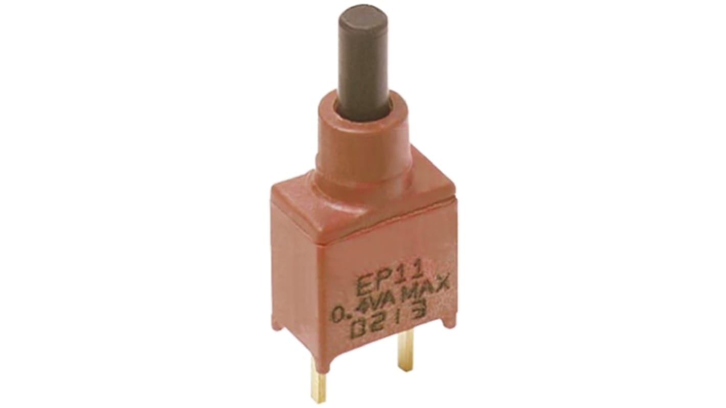 C & K Miniature Push Button Switch, Momentary, PCB, 13mm Cutout, SPST, IP40