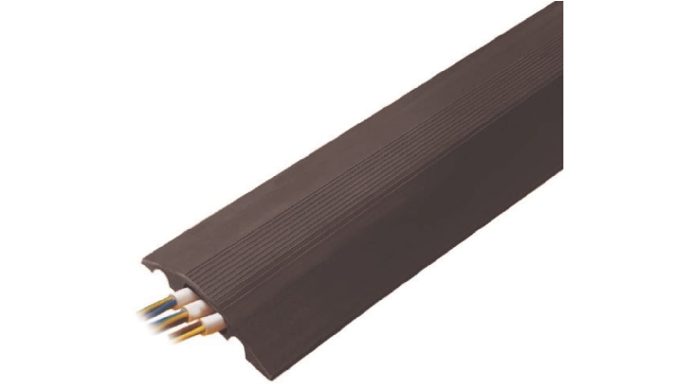 Pasacables de suelo, RS PRO, Negro 10 x 30mm, 9m x 30mm x 84 mm Caucho