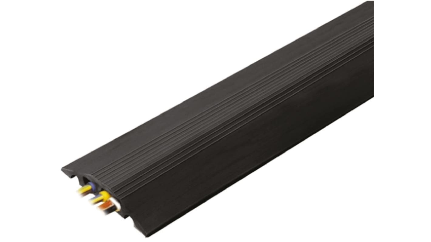 RS PRO 3m Black Cable Cover in Rubber, 15, 25mm Inside dia.