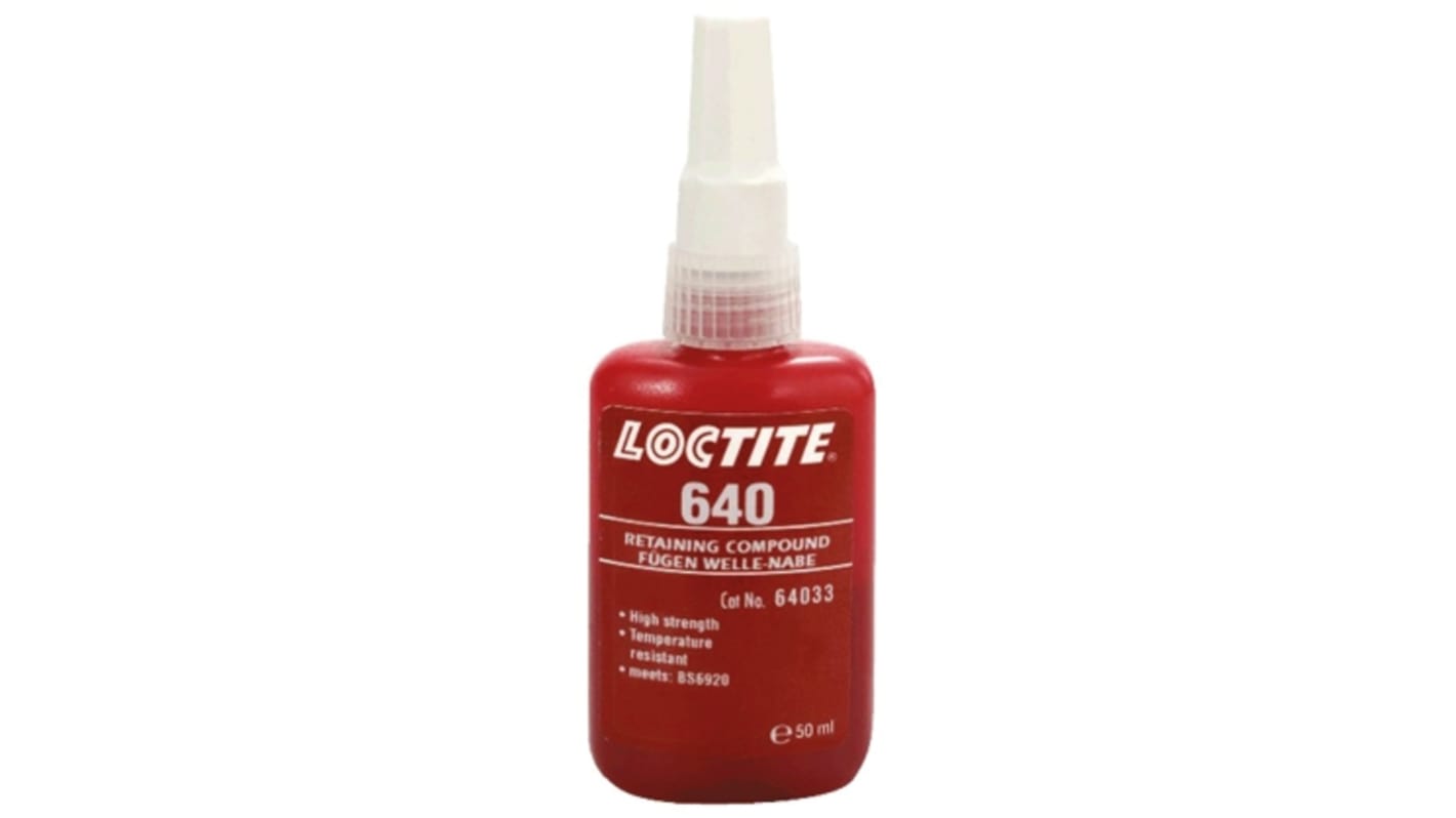 640 Fügeklebstoff hochfest Flüssig Grün, Flasche 50 ml, -55 → +175 °C