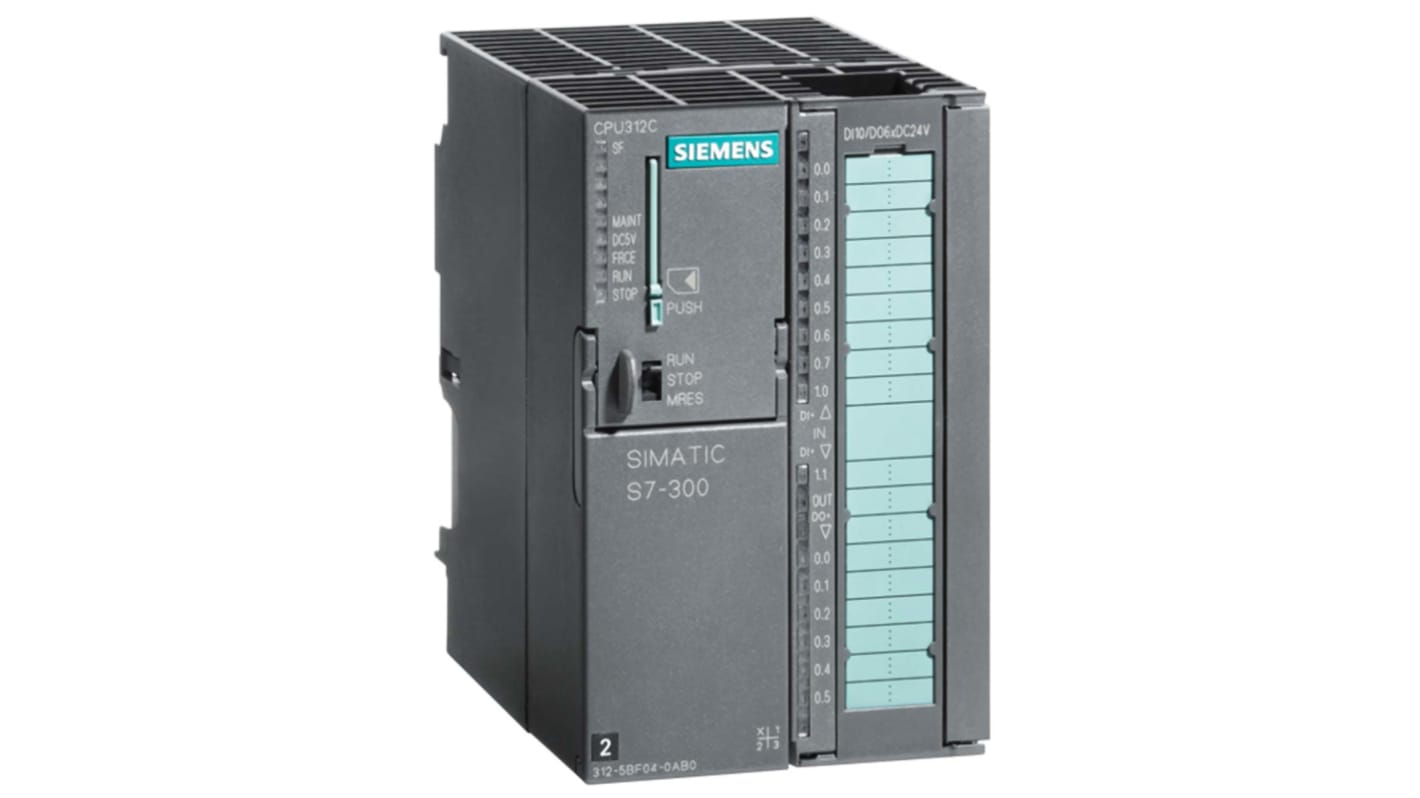 Unité centrale Siemens, série SIMATIC S7-300, 10 (numériques) entrées , 6 (numérique) sorties , Numérique