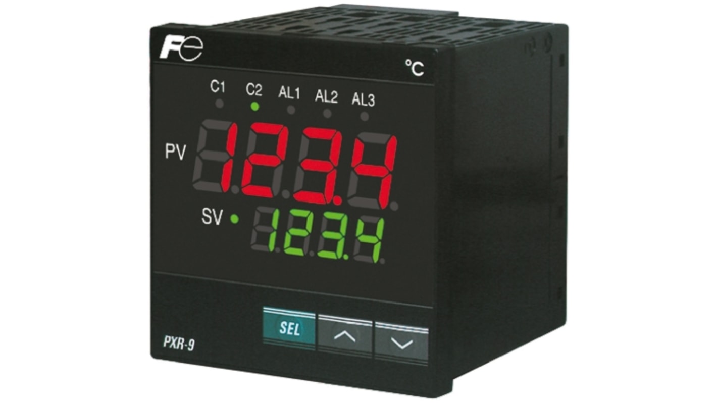 Fuji PXR9 PID Temperature Controller, 96 x 96mm, 1 Output SSC, SSR, 24 V ac/dc Supply Voltage