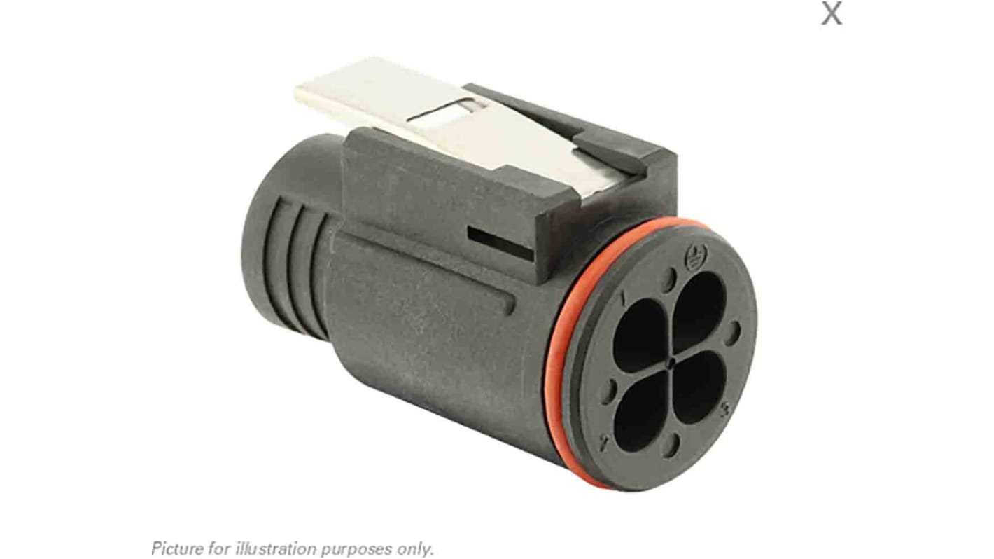 Souriau Sunbank by Eaton Circular Connector, 4 Contacts, Cable Mount, Plug, Female, IP68, IP69K, UTL Series