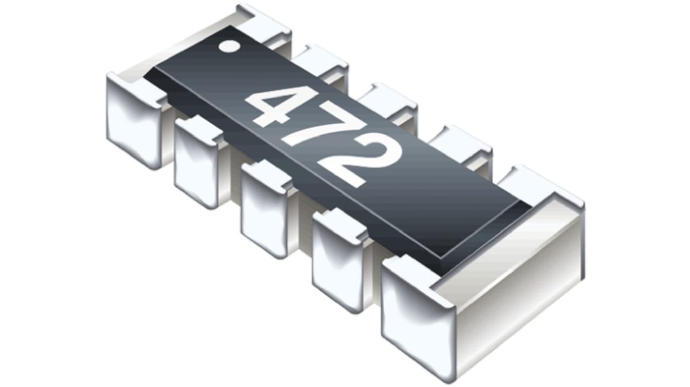 Bourns, CAY17 4.7kΩ ±5% Bussed Resistor Array, 8 Resistors, 0.25W total, 1206 (3216M), Convex