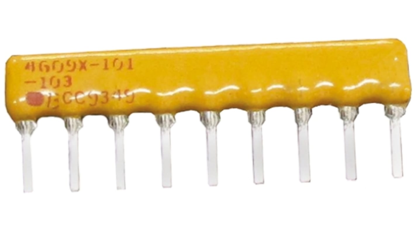 Bourns, 4600X 6.8kΩ ±2% Bussed Resistor Array, 8 Resistors, 1.13W total, SIP, Through Hole