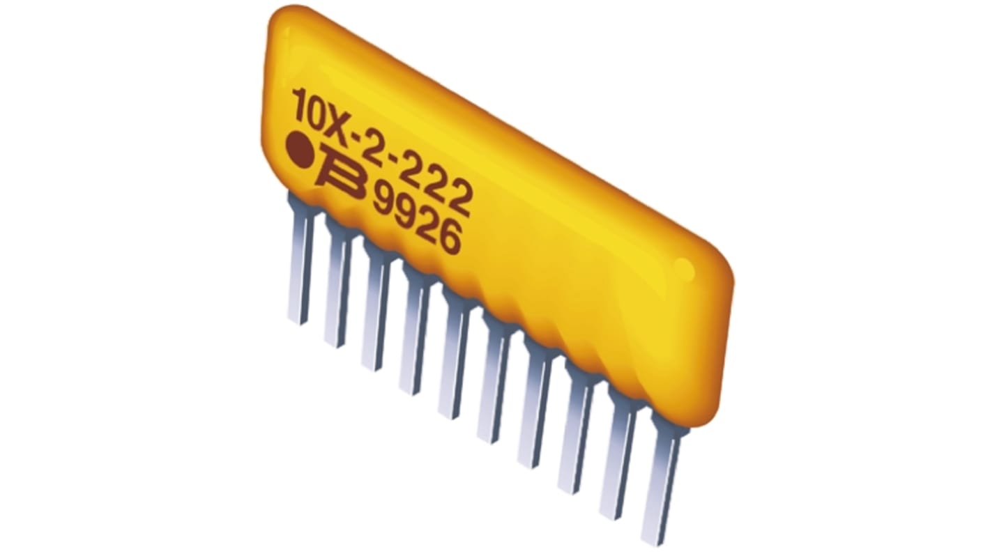 Bourns 抵抗アレイ, 10kΩ, 1.25W, ±2%, 素子数：5