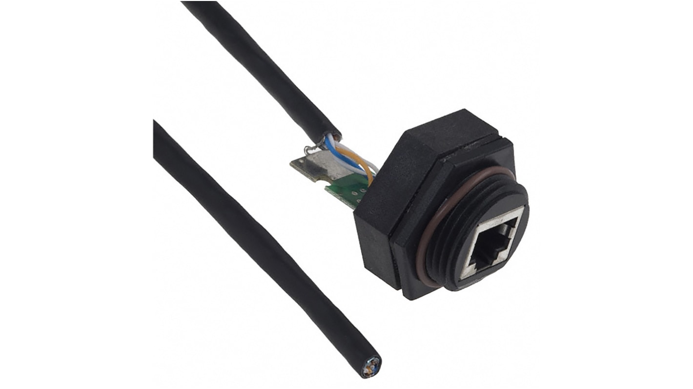 TE Connectivity 1-1546410 Series Female RJ45 Connector, PCB Mount, Cat5 Straight 1 Port